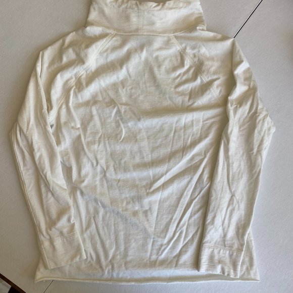 James Perse White Drawstring Funnel-Neck Hooded Sweatshirt Size 0 - Picture 3 of 10